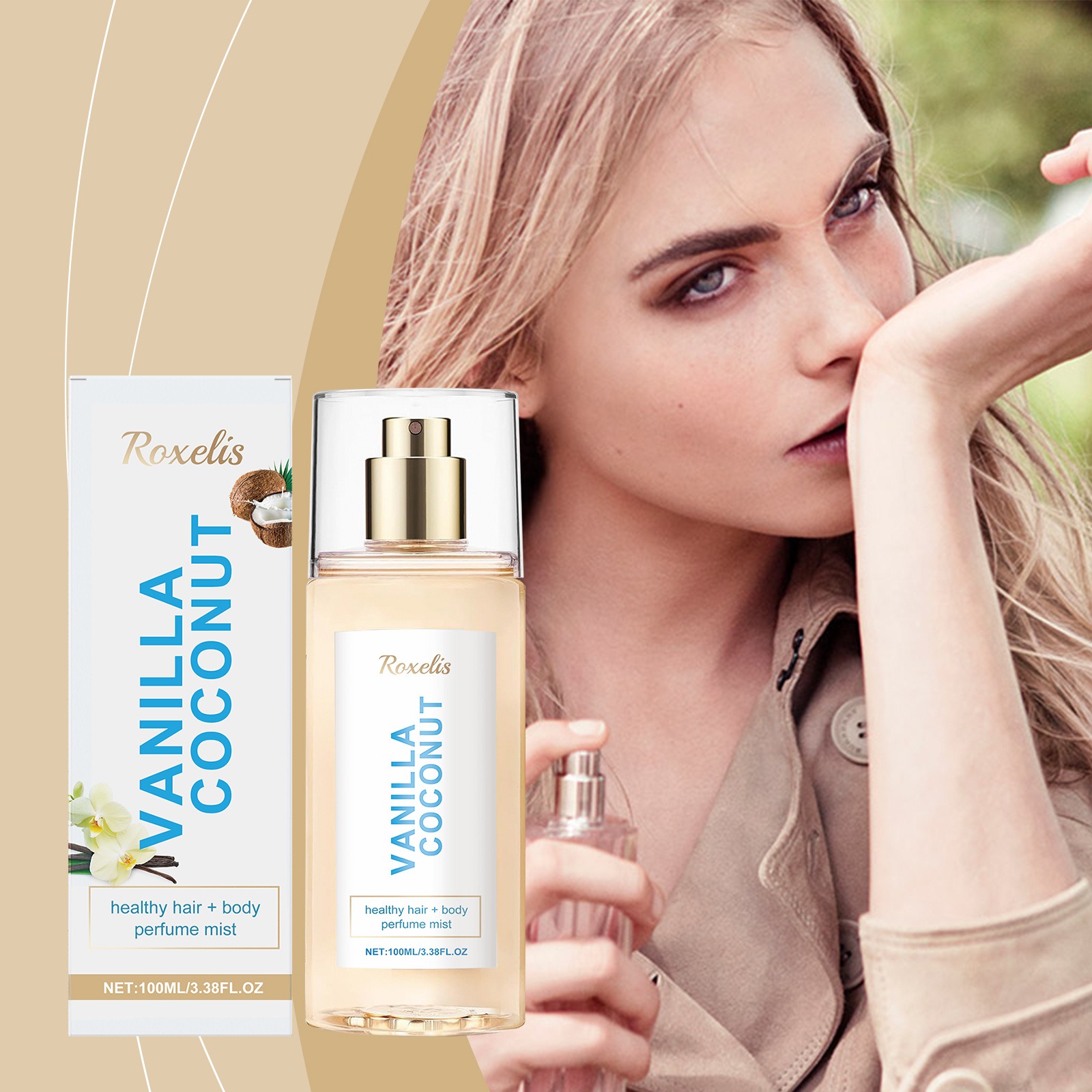 Perfume Fragrance Hair Spray - ROXELIS Perfumowany Spray do Włosów i